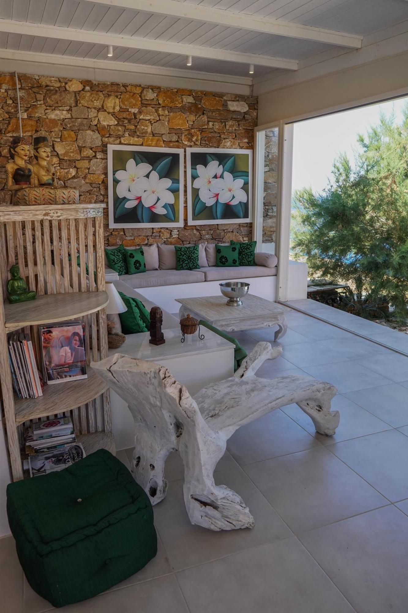Villa Zen Dans Le Bleu Ermoupoli Bagian luar foto