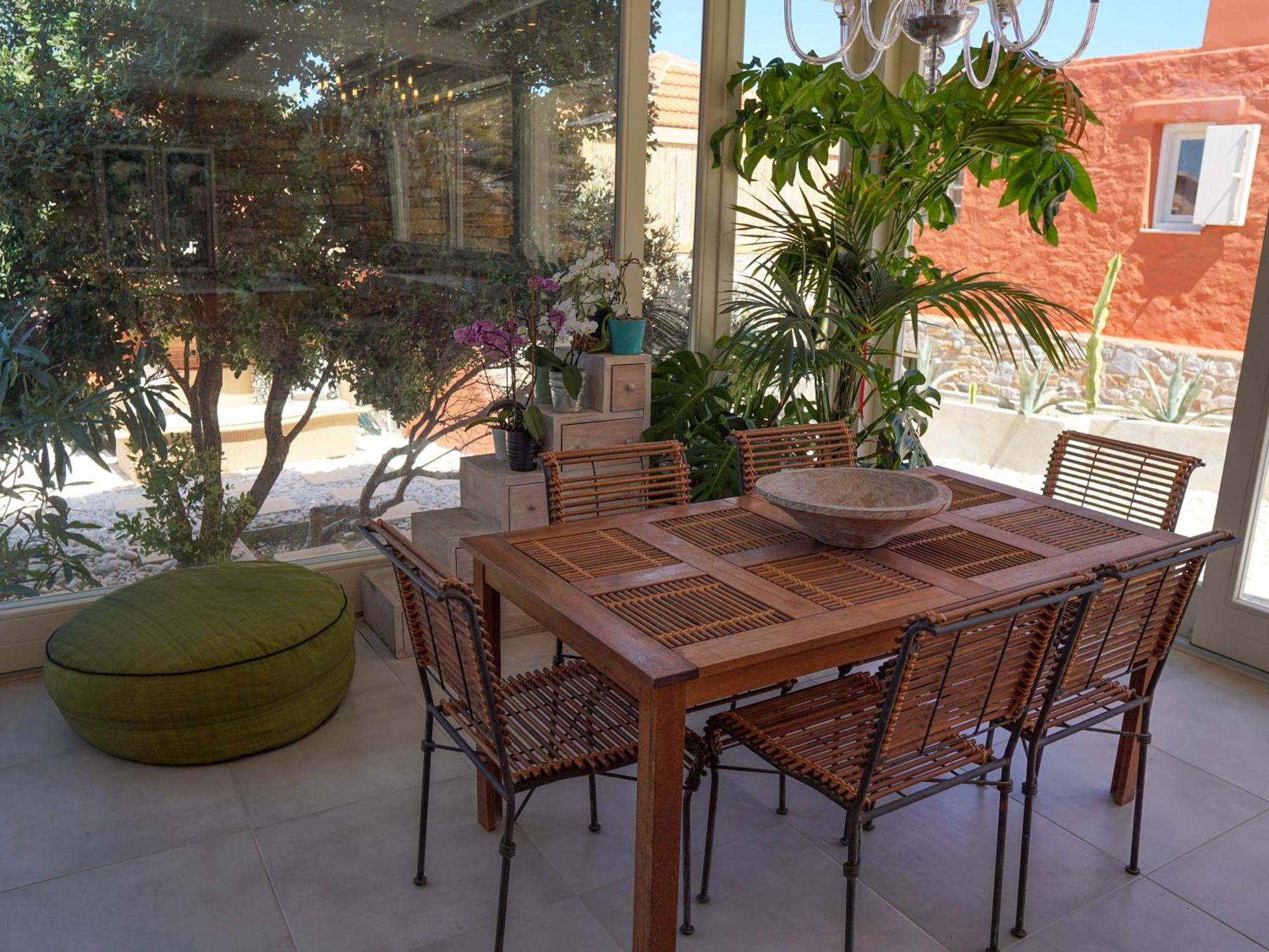 Villa Zen Dans Le Bleu Ermoupoli Bagian luar foto