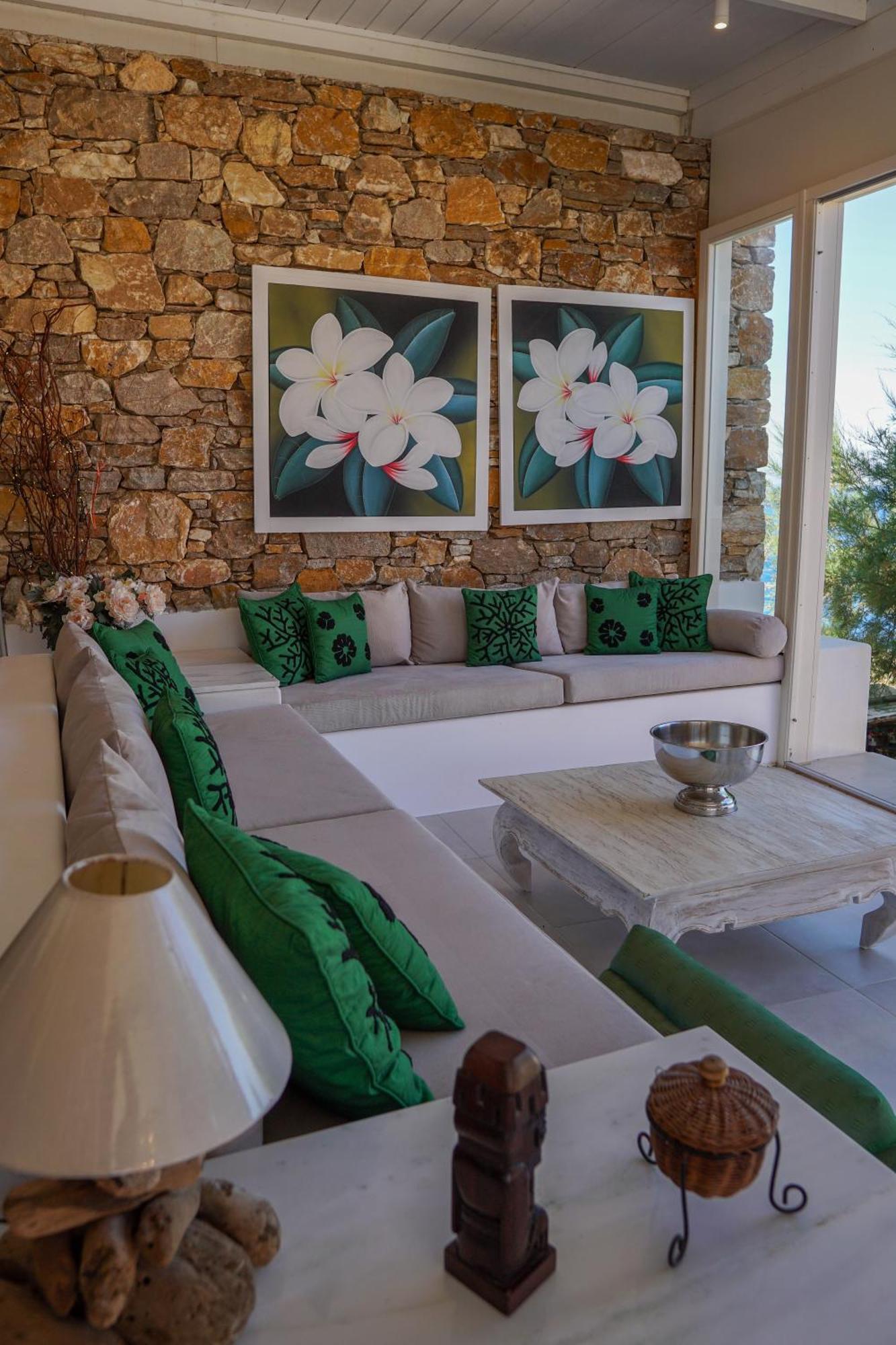 Villa Zen Dans Le Bleu Ermoupoli Bagian luar foto