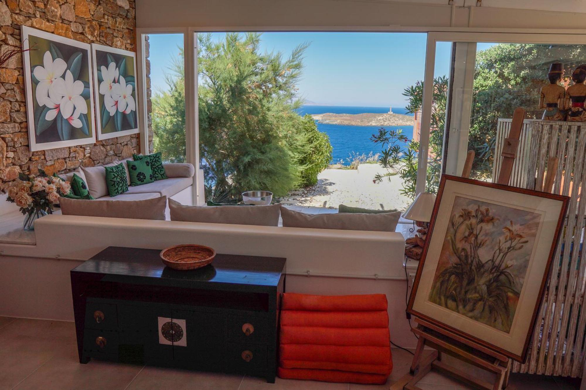 Villa Zen Dans Le Bleu Ermoupoli Bagian luar foto